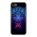 Дизайнерский силиконовый с усиленными углами чехол для Iphone 7 Ультрафиолетовые животные