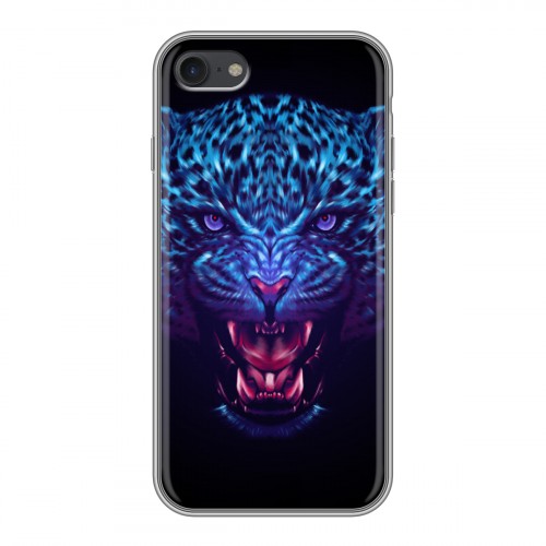 Дизайнерский силиконовый с усиленными углами чехол для Iphone 7 Ультрафиолетовые животные