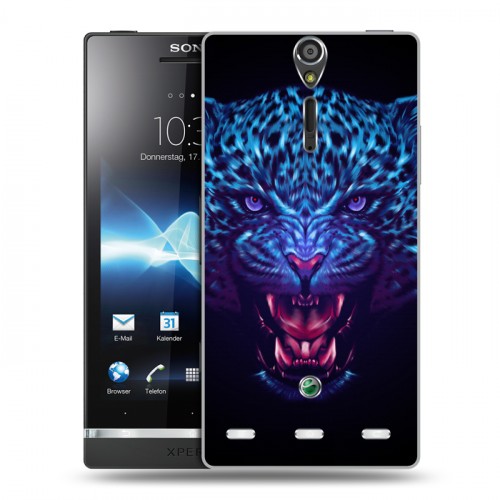 Дизайнерский пластиковый чехол для Sony Xperia S Ультрафиолетовые животные