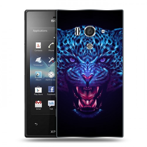 Дизайнерский пластиковый чехол для Sony Xperia acro S Ультрафиолетовые животные