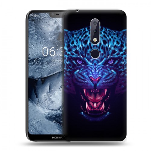 Дизайнерский пластиковый чехол для Nokia 6.1 Plus Ультрафиолетовые животные