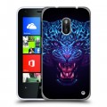 Дизайнерский пластиковый чехол для Nokia Lumia 620 Ультрафиолетовые животные