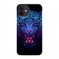 Дизайнерский силиконовый чехол для Iphone 12 Ультрафиолетовые животные
