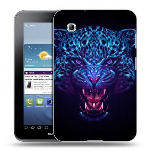 Дизайнерский силиконовый чехол для Samsung Galaxy Tab 2 7.0 Ультрафиолетовые животные