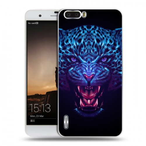 Дизайнерский силиконовый чехол для Huawei Honor 6 Plus Ультрафиолетовые животные