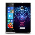 Дизайнерский пластиковый чехол для Microsoft Lumia 435 Ультрафиолетовые животные