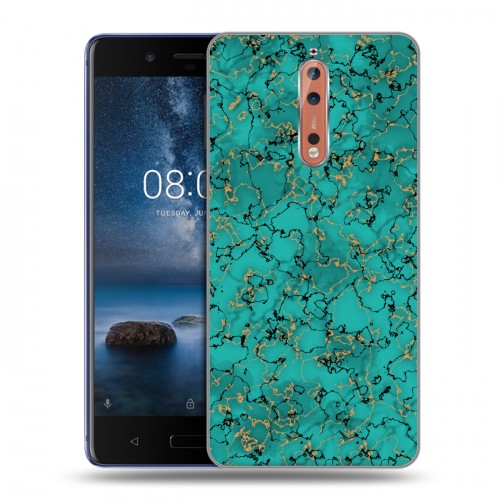 Дизайнерский пластиковый чехол для Nokia 8 Мраморные тренды