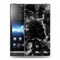 Дизайнерский пластиковый чехол для Sony Xperia S Мраморные тренды