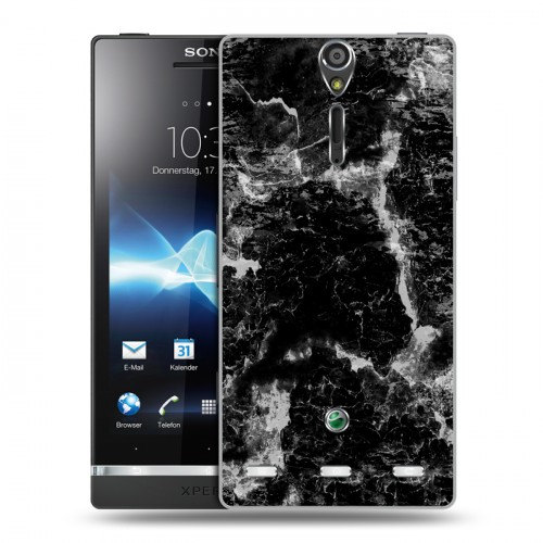 Дизайнерский пластиковый чехол для Sony Xperia S Мраморные тренды