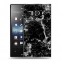 Дизайнерский пластиковый чехол для Sony Xperia acro S Мраморные тренды