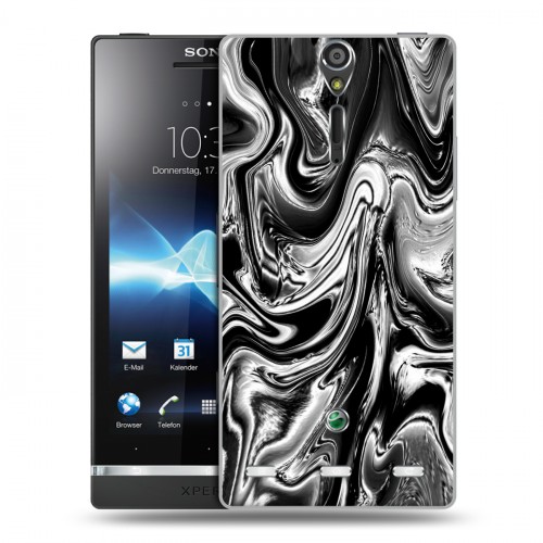 Дизайнерский пластиковый чехол для Sony Xperia S Черно-белые тенденции