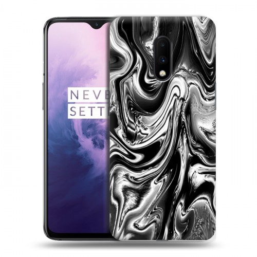 Дизайнерский пластиковый чехол для OnePlus 7 Черно-белые тенденции