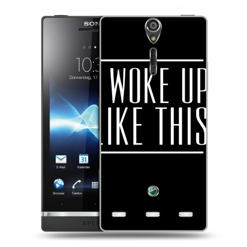 Дизайнерский пластиковый чехол для Sony Xperia S Черно-белые тенденции