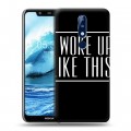 Дизайнерский пластиковый чехол для Nokia 5.1 Plus Черно-белые тенденции