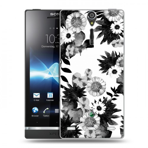 Дизайнерский пластиковый чехол для Sony Xperia S Черно-белые тенденции