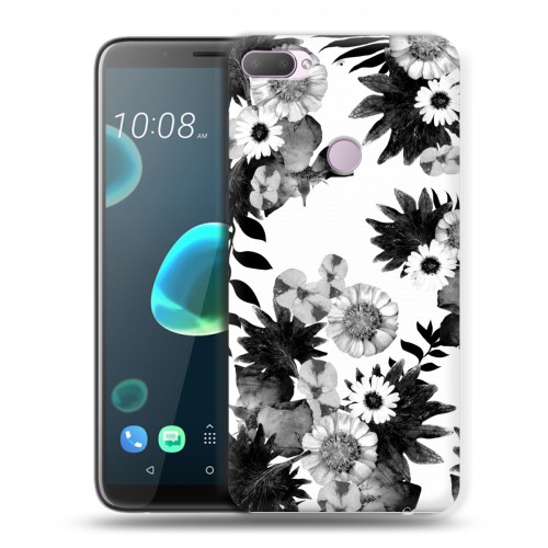 Дизайнерский силиконовый чехол для HTC Desire 12 Plus Черно-белые тенденции