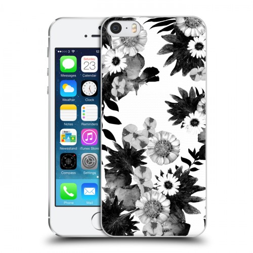 Дизайнерский пластиковый чехол для Iphone 5s Черно-белые тенденции