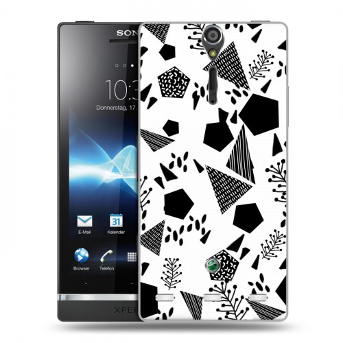 Дизайнерский пластиковый чехол для Sony Xperia S Черно-белые тенденции