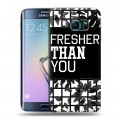 Дизайнерский пластиковый чехол для Samsung Galaxy S6 Edge Черно-белые тенденции
