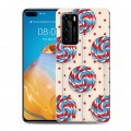 Дизайнерский силиконовый с усиленными углами чехол для Huawei P40 Сладости