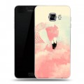 Дизайнерский пластиковый чехол для Samsung Galaxy C5 Розовые фламинго