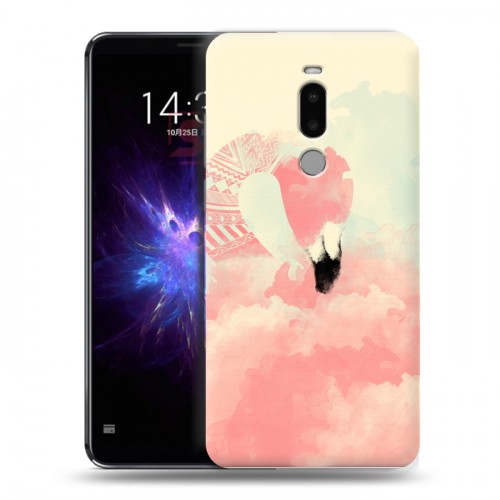 Дизайнерский силиконовый чехол для Meizu Note 8 Розовые фламинго