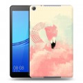 Дизайнерский силиконовый чехол для Huawei MediaPad M5 lite 8 Розовые фламинго