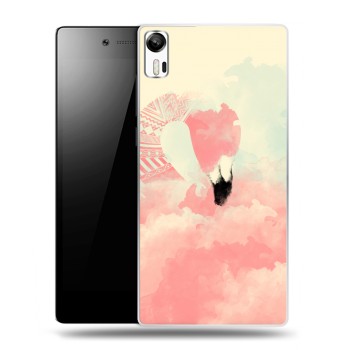 Дизайнерский силиконовый чехол для Lenovo Vibe Shot Розовые фламинго (на заказ)