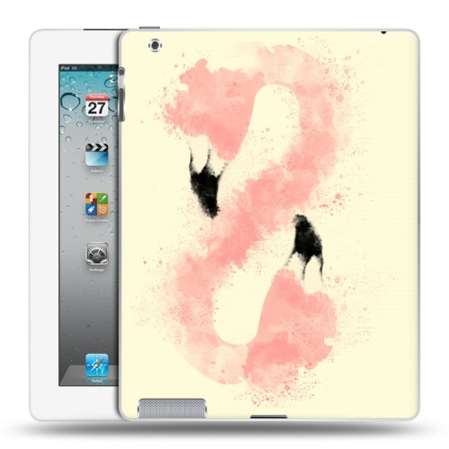 Дизайнерский пластиковый чехол для Ipad 2/3/4 Розовые фламинго