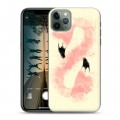 Дизайнерский пластиковый чехол для Iphone 11 Pro Max Розовые фламинго