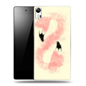 Дизайнерский силиконовый чехол для Lenovo Vibe Shot Розовые фламинго (на заказ)