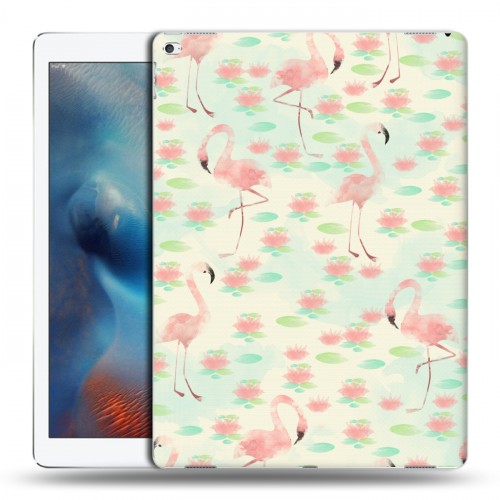 Дизайнерский пластиковый чехол для Ipad Pro Розовые фламинго
