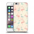 Дизайнерский пластиковый чехол для Iphone 6/6s Розовые фламинго