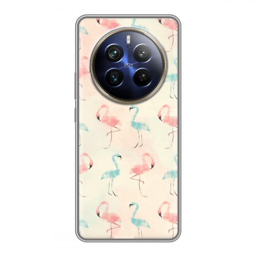 Дизайнерский пластиковый чехол для Realme 12 Plus 5G Розовые фламинго