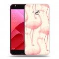 Дизайнерский пластиковый чехол для ASUS ZenFone 4 Selfie Pro Розовые фламинго