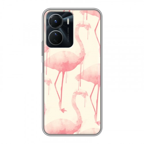 Дизайнерский пластиковый чехол для Vivo Y16 Розовые фламинго