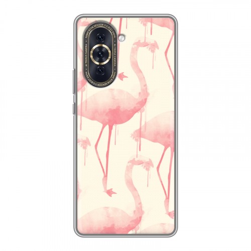Дизайнерский пластиковый чехол для Huawei Nova 10 Розовые фламинго
