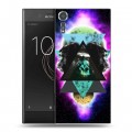 Дизайнерский пластиковый чехол для Sony Xperia XZs Галактические животные 