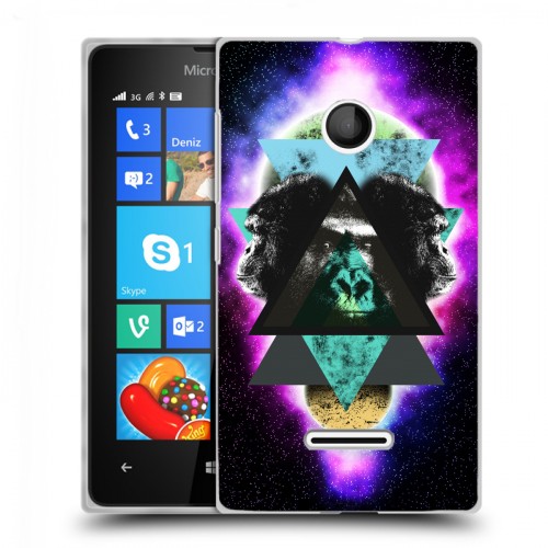 Дизайнерский пластиковый чехол для Microsoft Lumia 435 Галактические животные 