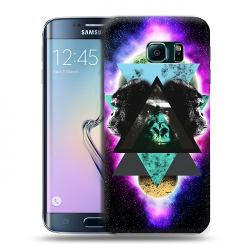 Дизайнерский пластиковый чехол для Samsung Galaxy S6 Edge Галактические животные 