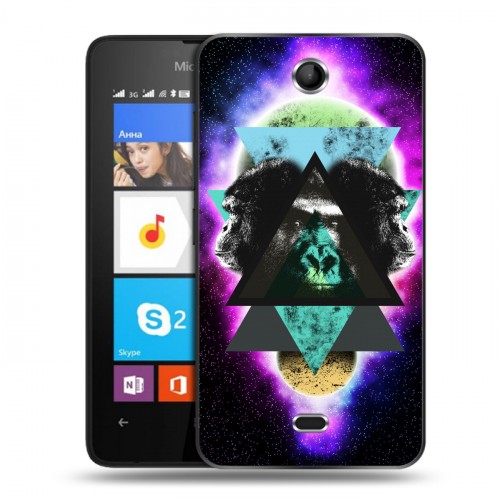 Дизайнерский силиконовый чехол для Microsoft Lumia 430 Dual SIM Галактические животные 