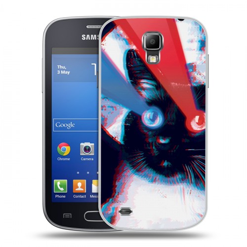 Дизайнерский пластиковый чехол для Samsung Galaxy S4 Active ЗD Кошки