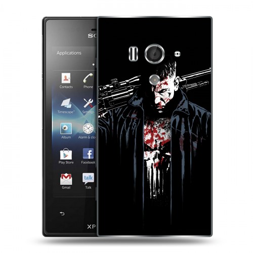 Дизайнерский пластиковый чехол для Sony Xperia acro S Каратель