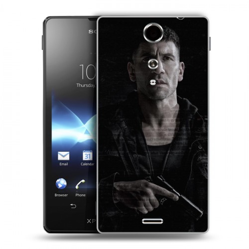 Дизайнерский пластиковый чехол для Sony Xperia TX Каратель