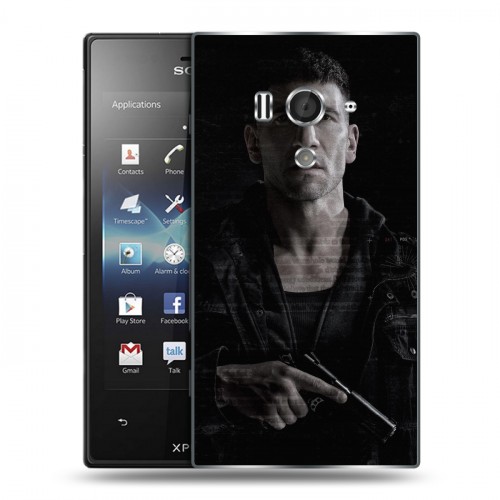 Дизайнерский пластиковый чехол для Sony Xperia acro S Каратель