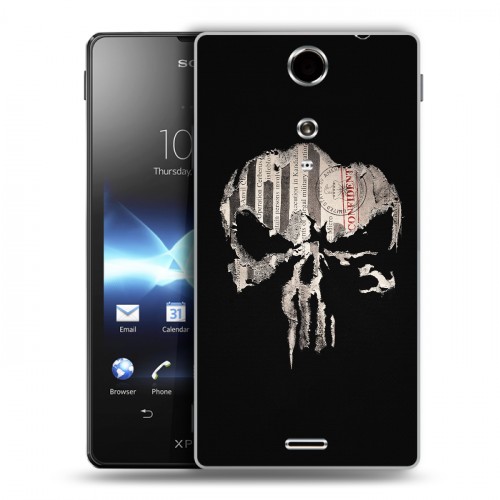 Дизайнерский пластиковый чехол для Sony Xperia TX Каратель