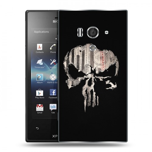 Дизайнерский пластиковый чехол для Sony Xperia acro S Каратель