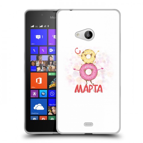 Дизайнерский пластиковый чехол для Microsoft Lumia 540 8 марта