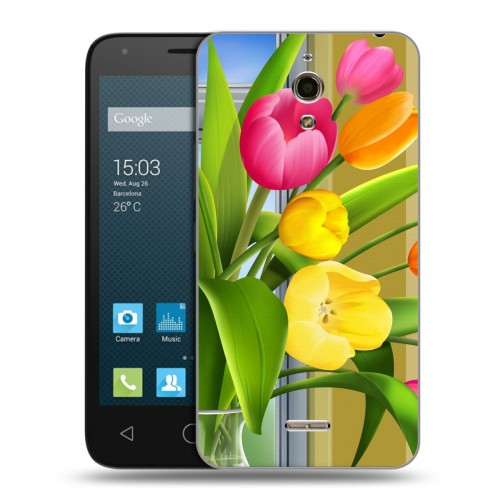 Дизайнерский силиконовый чехол для Alcatel One Touch Pixi 4 (6) 8 марта