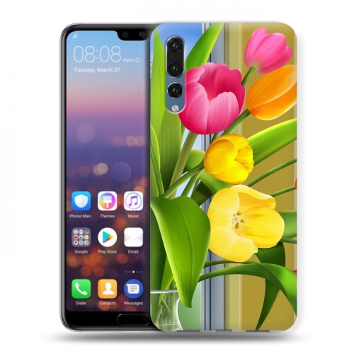 Дизайнерский силиконовый с усиленными углами чехол для Huawei P20 Pro 8 марта